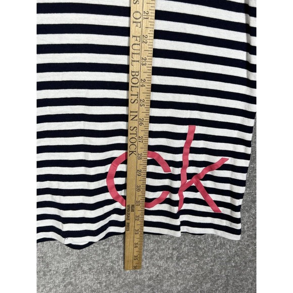Calvin Klein‎ CK Striped Polo Shirt Dress Womens Size Large Blue White Pink - Picture 14 of 15